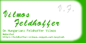 vilmos feldhoffer business card